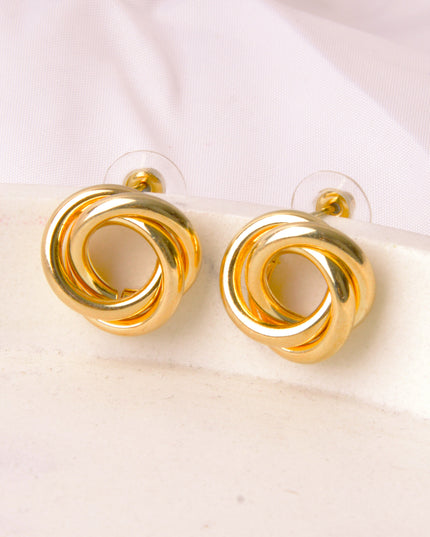 Earrings - Gold Knot Design