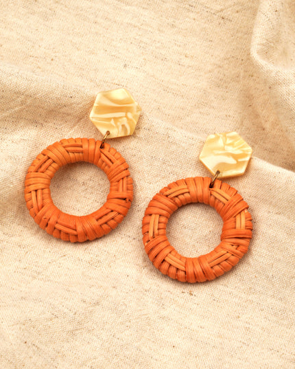 Hexagon Braided Earrings