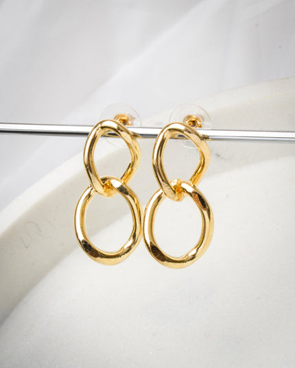 Earrings - Gold Chain Design