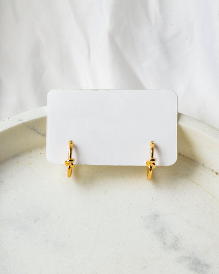 Øreringe - Måne Guld Knude