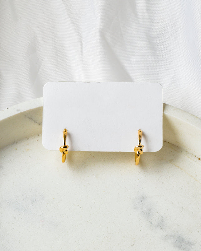 Gold Moon Knot Earrings