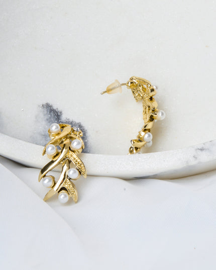 Earrings - Plant Gold Leaves