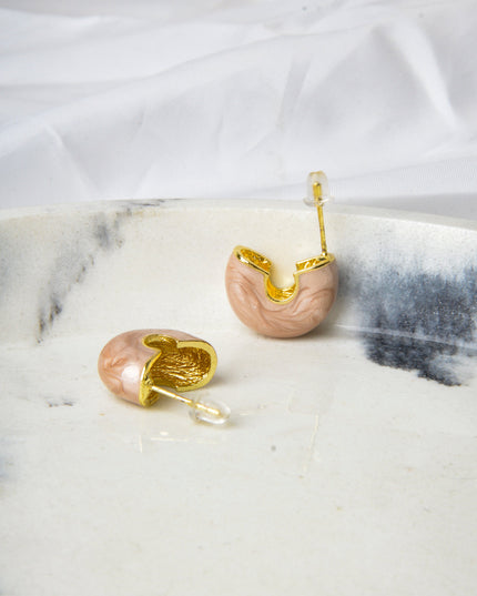 Beige Skall Øreringe