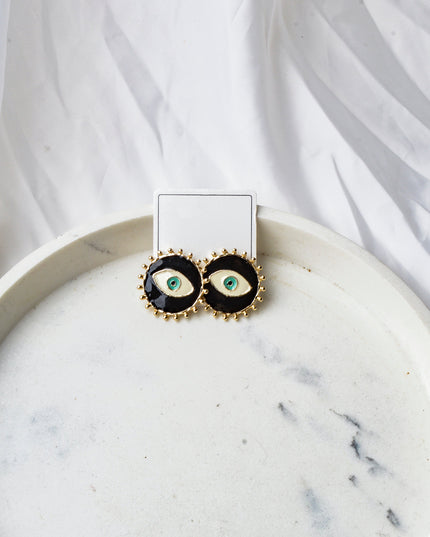 Black Eye Design Earrings
