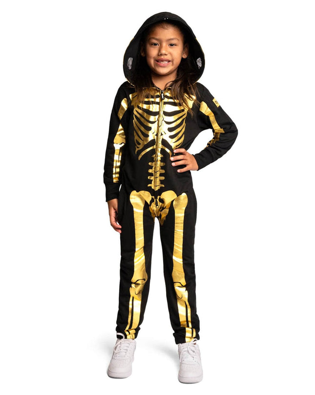 Piges Guld Skelet Kostume