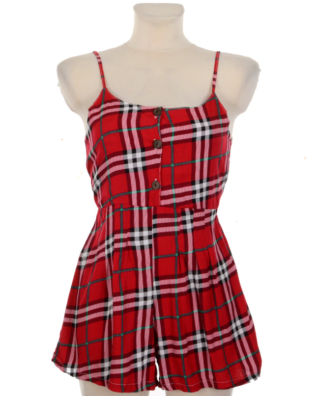 Button Romper - Checkered I