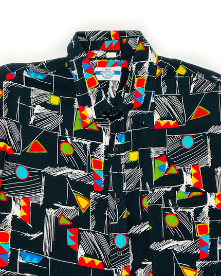 Vintage Graphic Button-Up Shirt - Holiday Sweater Collection