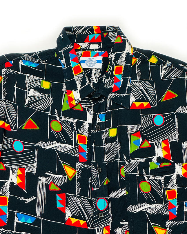 Vintage Graphic Button-Up Shirt - Holiday Sweater Collection