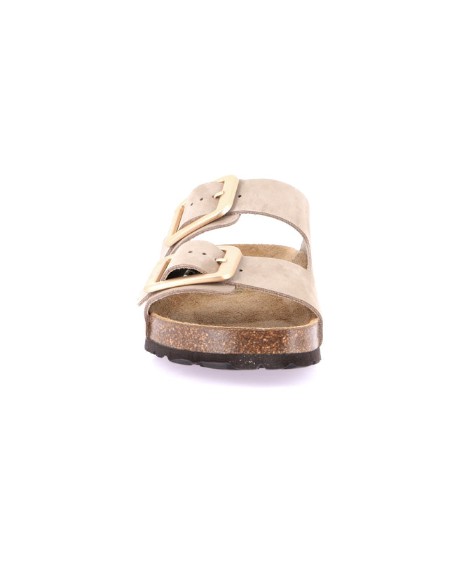 Grünland Double Strap Women's Slippers - Khaki