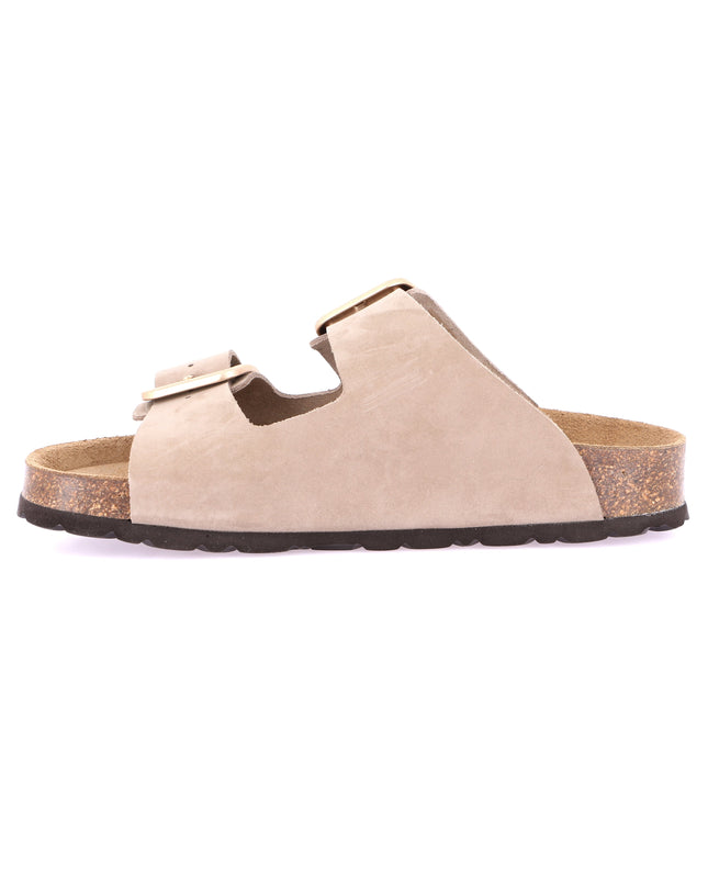 Grünland Double Strap Women's Slippers - Khaki