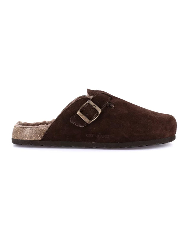 Grünland Men's Plush Clogs - Marrone | Stylish Holiday Comfort