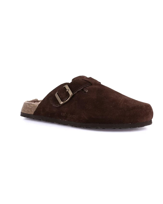 Grünland Men's Plush Clogs - Marrone | Stylish Holiday Comfort
