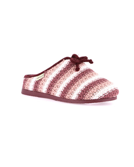 Grünland ADRA kvinders slippers i burgunder multi for komfortabel stil