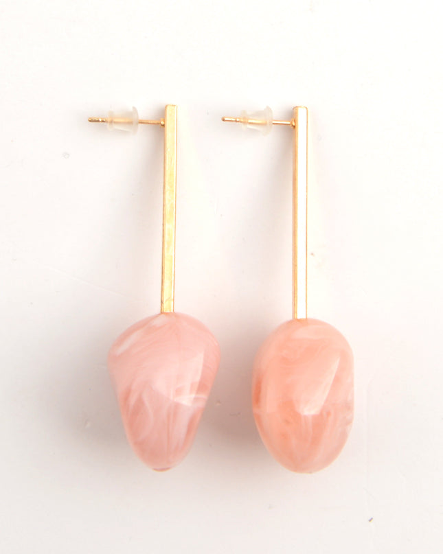Pink Resin Earrings