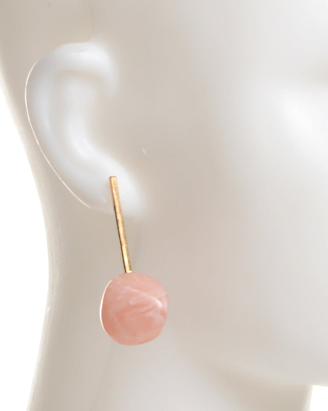 Pink Resin Earrings