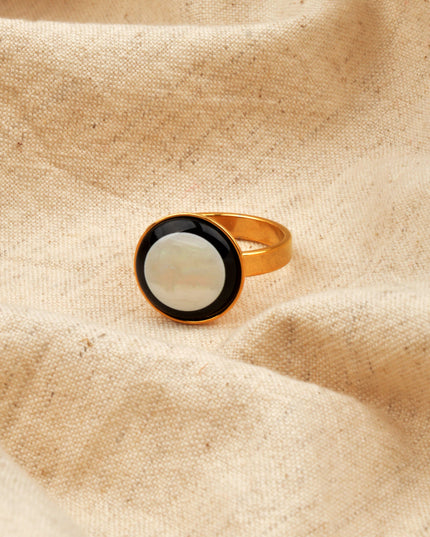 Black-White Stone Ring