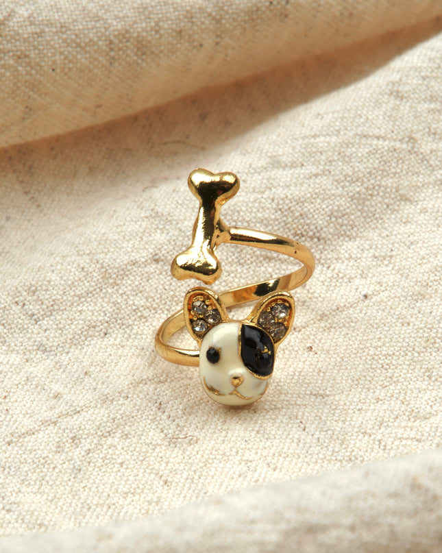 Anillo Frenchie y Bone