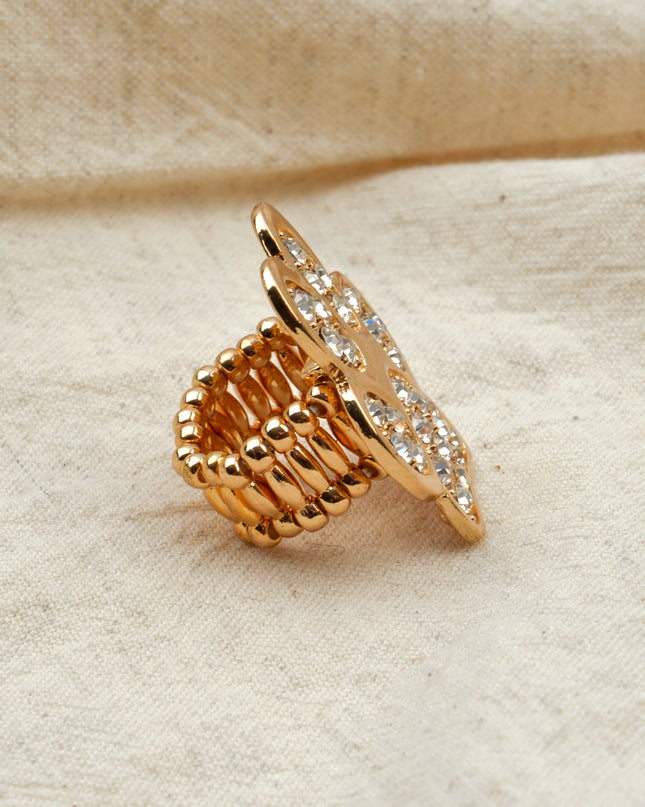 Gemstone Paw Print Ring