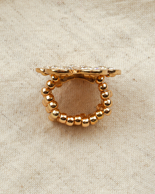 Gemstone Paw Print Ring