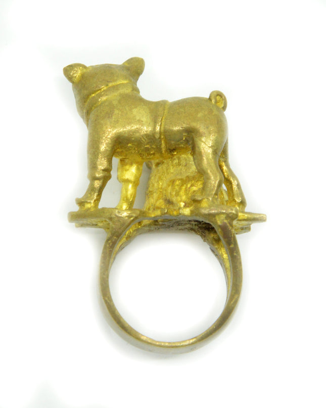 Dog Copper Ring