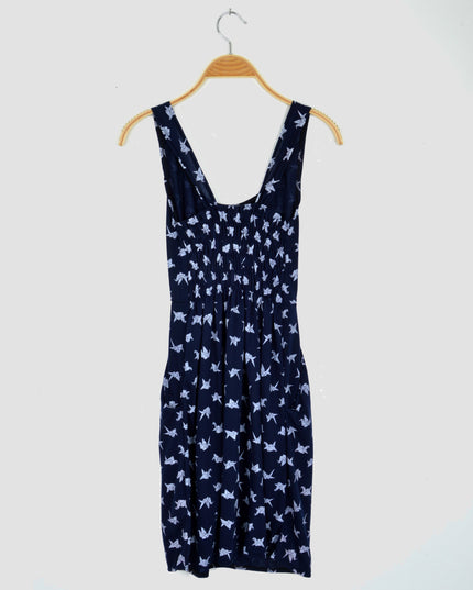 Dark Blue Origami Onion Dress