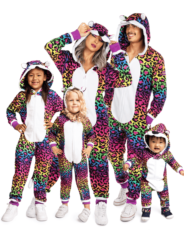 Matchende 90'er Leopard Familiekostumer