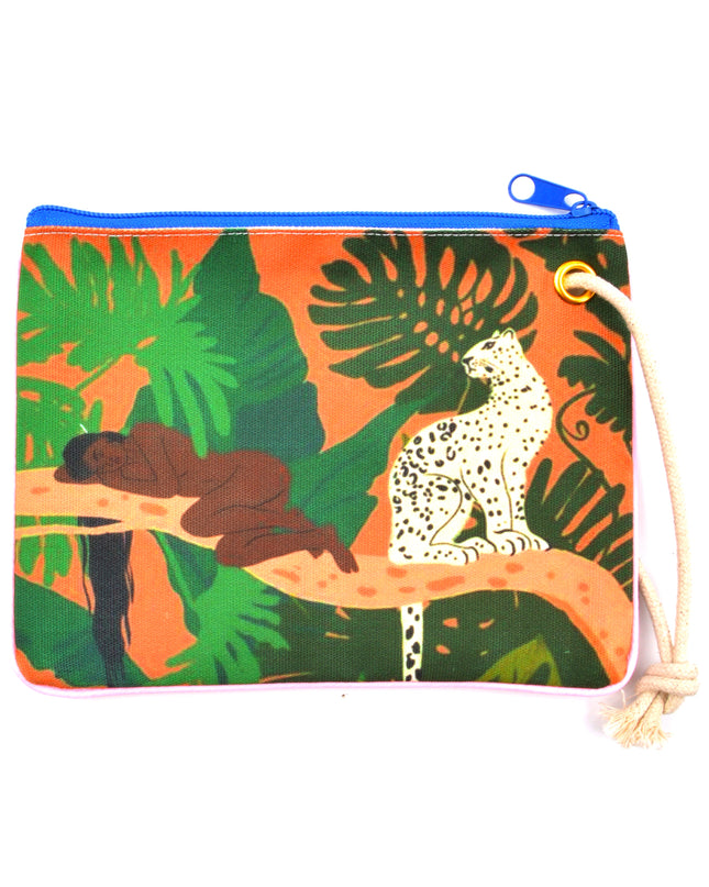 Bolsa Cosmética de Estampado de Selva