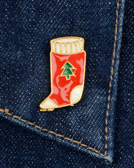 Sock Brooch - Festive Accessory