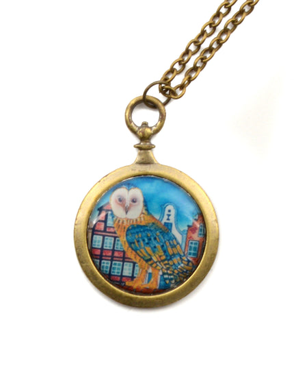 Owl Picture Necklace Accessories