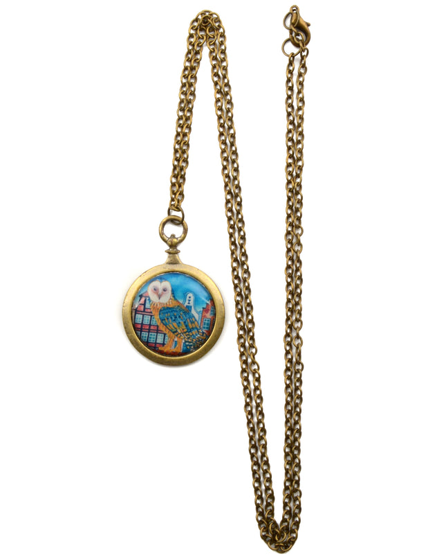 Owl Picture Necklace Accessories