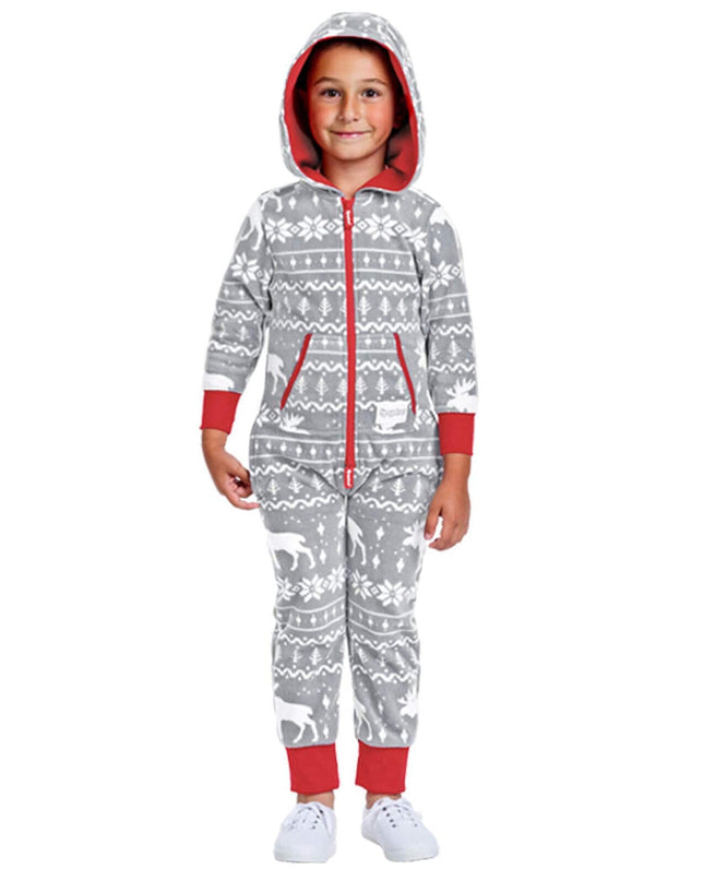 Boy's Grey Moose Jumpsuit