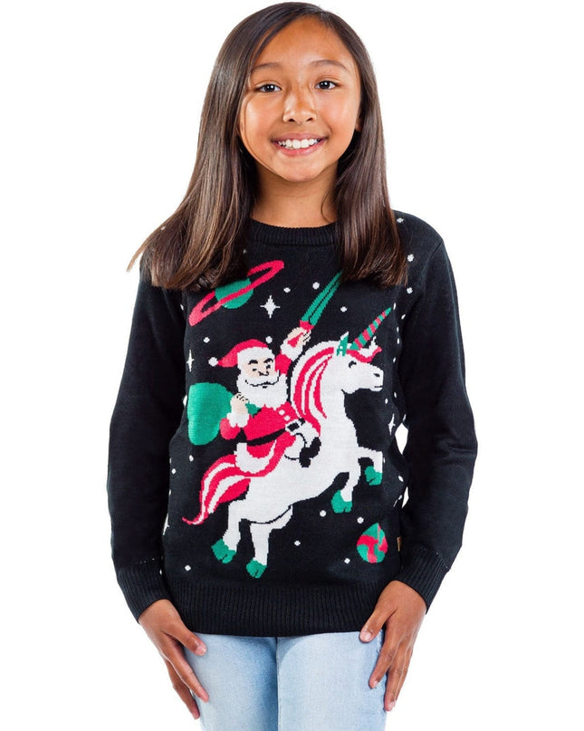 Boy's / Girl's Santa Unicorn Ugly Christmas Sweater