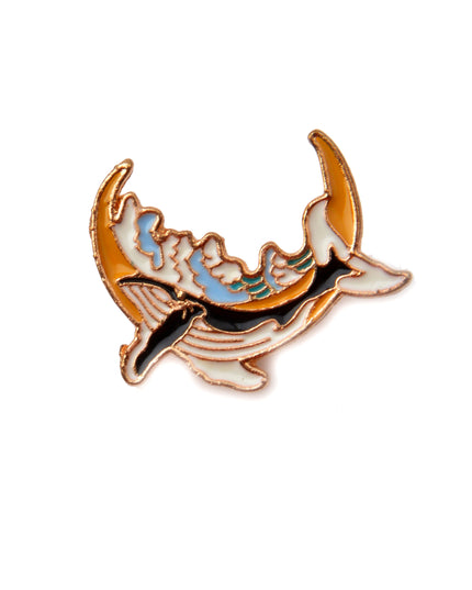Whale with Moon Pin