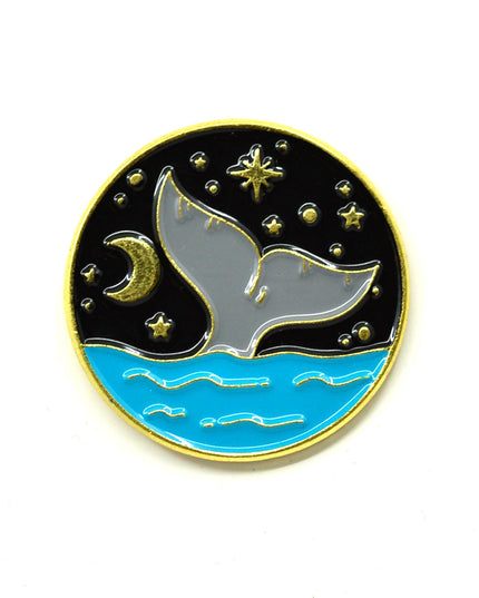 Whale Starry Night-brosche