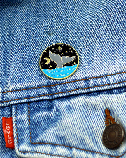 Brooch - Whale Starry Night