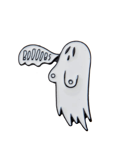 Boobs Ghost Pin - Fun Halloween Accessory