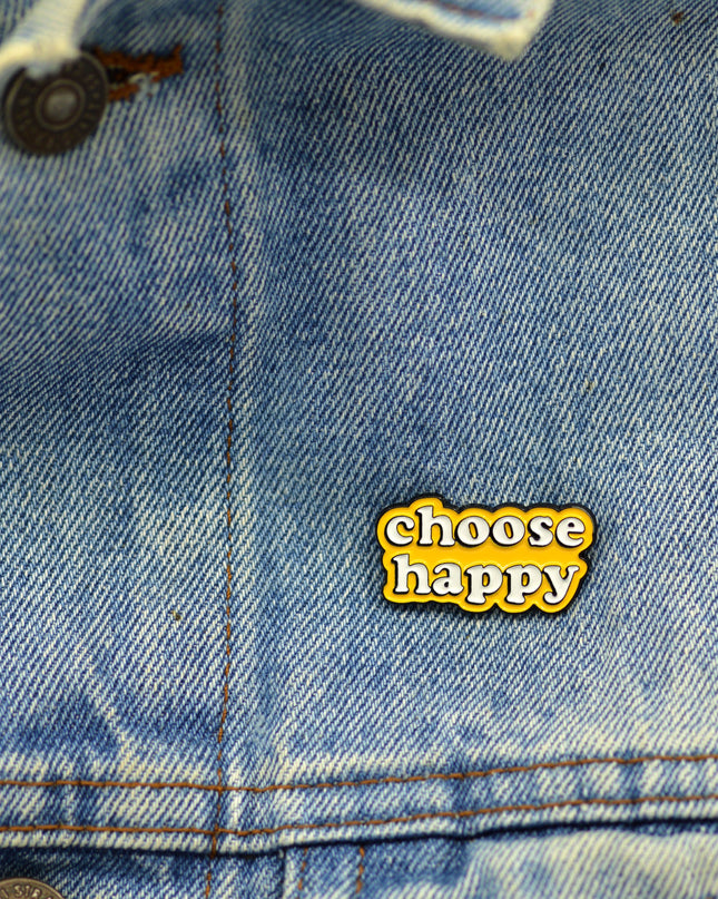 Choose Happy Emalje Pin