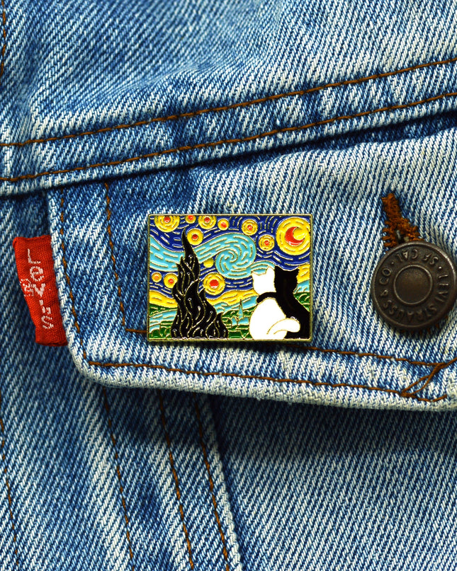 Pin - Van Gogh Cats Accessory for Valentine's Day