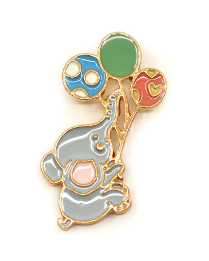 Badge - Elephant with Balloon
