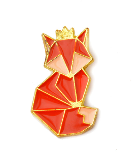 Broche de Zorro Geométrico - Diseño Animal Moderno para Pascua