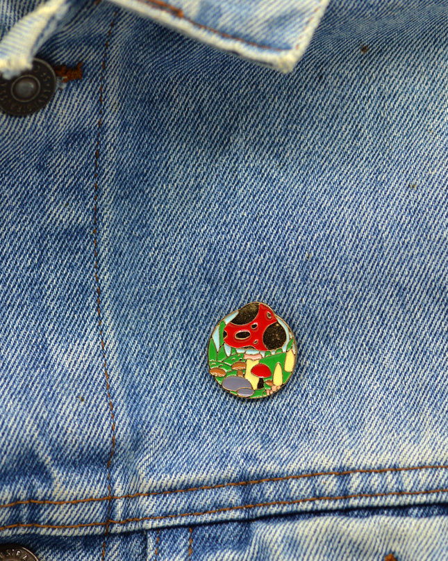 Mushroom Pin Badge