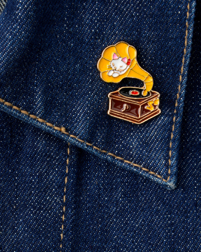 Gramofon Kat Emalje Pin