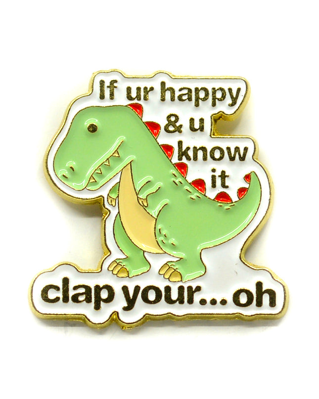 Happy T-Rex Badge