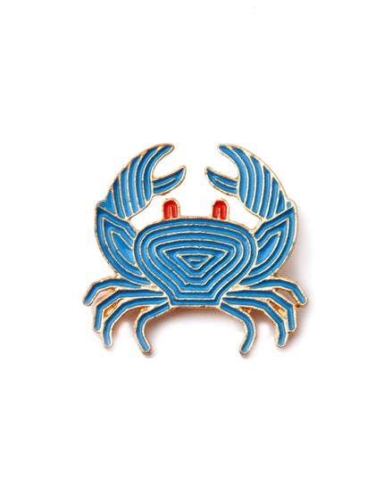 Blue Crab Brooch - Stylish Sea Creature Design