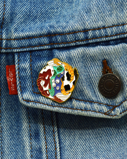 Koi Carp Pair Pin
