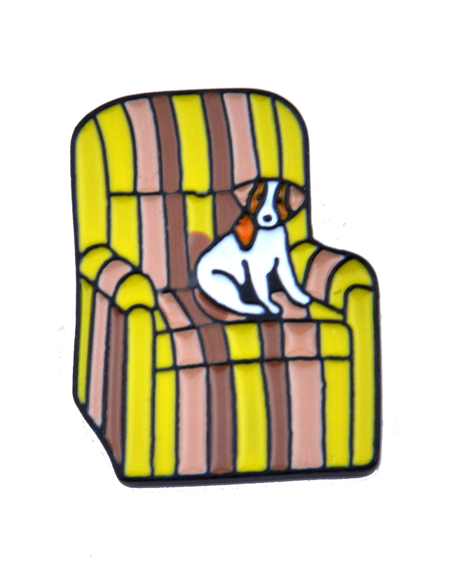 Dog in Chair Badge