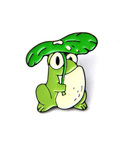 Leafy Frog Brooch - Charming Nature-Inspired Accessory