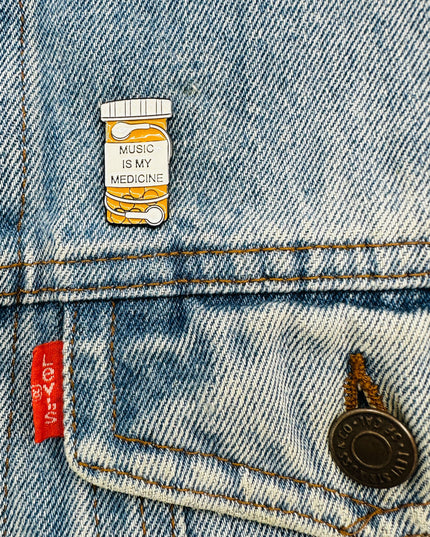 Music is My Medicine Pin