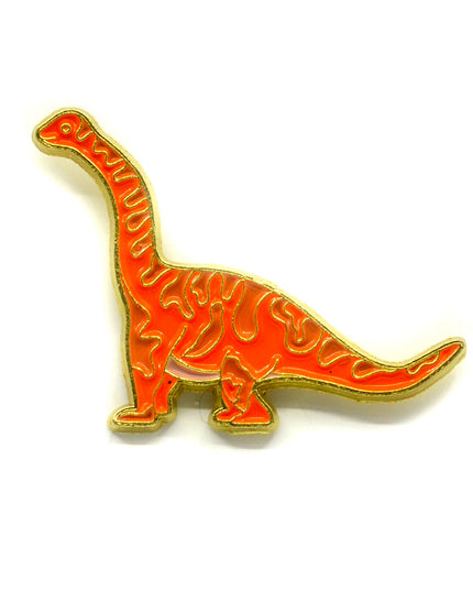 Orange Brachiosaurus Badge