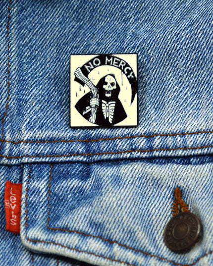 No Mercy Halloween Pin